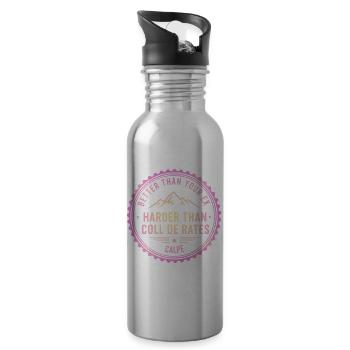 Calpe Coll derates besser als dein Ex - Trinkflasche mit integriertem Trinkhalm - Lightsilver - Rechts