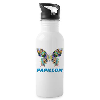 Papillon - Water bottle with straw - white - Right