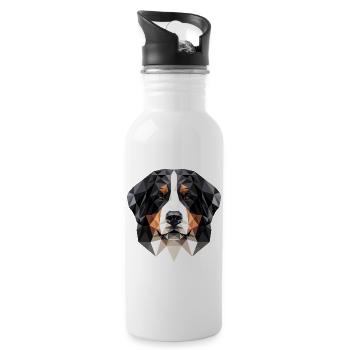 Chien de montagne bernois Chiens mignons Chiens de montagne suisses - Gourde avec paille intégrée - blanc - Droite