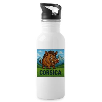 Cignale Corsu - Water bottle with straw - white - Right