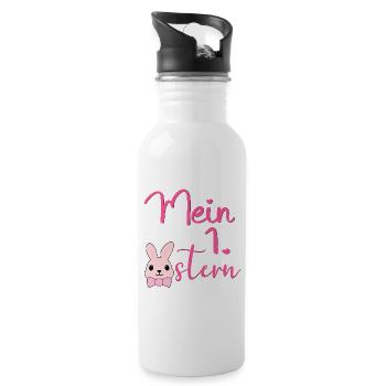 My First Easter Easter Bunny - Water bottle with straw - white - Right
