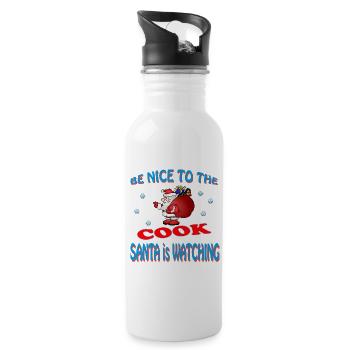 SANTA COOK - Trinkflasche mit integriertem Trinkhalm - Weiß - Rechts