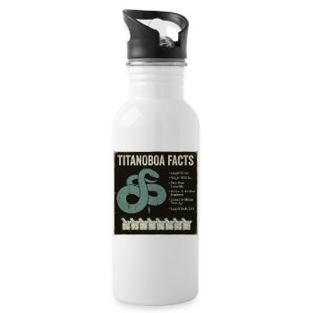 Titanoboa Facts Größte Schlange Ever - Trinkflasche mit integriertem Trinkhalm - Weiß - Rechts
