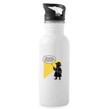 Hello aunt - pick up? Your brother is funny annoying - Water bottle with straw - white - Right