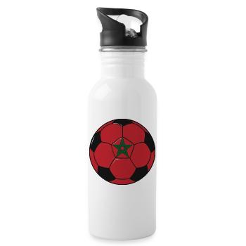 Football_team_Morocco - Gourde avec paille intégrée - blanc - Droite
