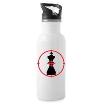 Cible King Checkmate Tactique - Gourde avec paille intégrée - blanc - Droite
