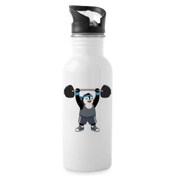 Entraînement Penguin Fitness avec haltère, entraînement - Gourde avec paille intégrée - blanc - Droite