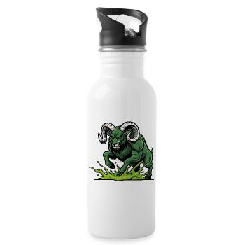 Ram Green Toxic Charge Mascot Ram - Water bottle with straw - white - Right
