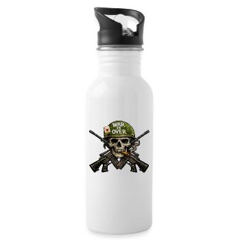 WAR IS OVER - SKULL - I LOVE THE PLANS RUN WELL - Water bottle with straw - white - Right