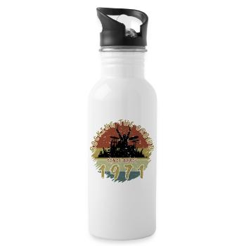 55th Birthday Rocking the crowd DRM 04/1971 - Water bottle with straw - white - Right