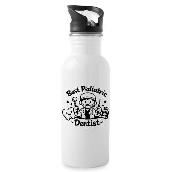Best Pediatric Dentist - Water bottle with straw - white - Right