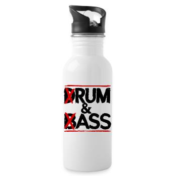 Drum & Bass / Musique du groupe Drum & Ass Drummer - Gourde avec paille intégrée - blanc - Droite