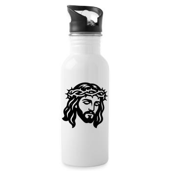 Jésus-Christ Head - Gourde avec paille intégrée - blanc - Droite