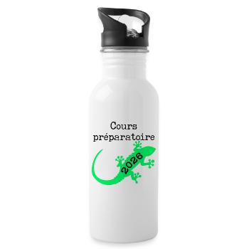 Preparatory Course 2026 School - Water bottle with straw - white - Right