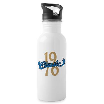 Vintage 1976 - Trinkflasche mit integriertem Trinkhalm - Weiß - Rechts