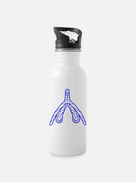 Klitoris_marine - Water bottle with straw - white