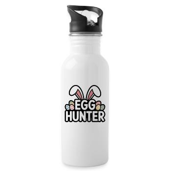 Egg Hunter Bunny – Conception de Pâques - Gourde avec paille intégrée - blanc - Droite
