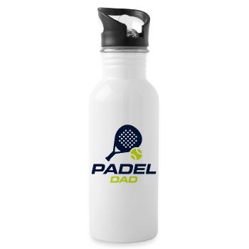Chemise drôle Padel Dad Cadeau - Gourde avec paille intégrée - blanc - Droite
