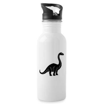 Brontosaure dinosaure - Gourde avec paille intégrée - blanc - Droite