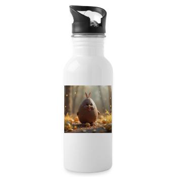 An Easter Bunny - Water bottle with straw - white - Right