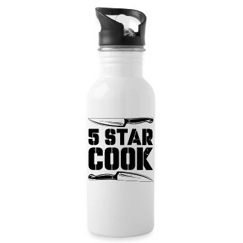 5_star_cook - Water bottle with straw - white - Right