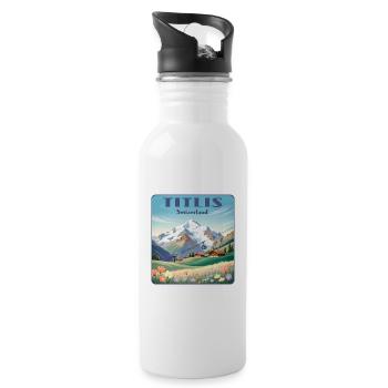 Titlis - Trinkflasche mit integriertem Trinkhalm - Weiß - Rechts