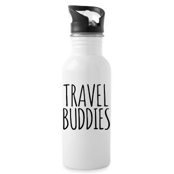travel buddies - Trinkflasche mit integriertem Trinkhalm - Weiß - Rechts