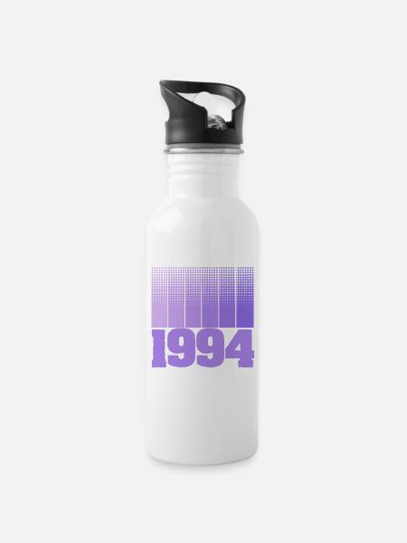 Jahrgang 1994 - Trinkflasche mit integriertem Trinkhalm - Weiß