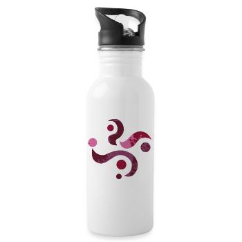 Yoga design_28 - Gourde avec paille intégrée - blanc - Droite
