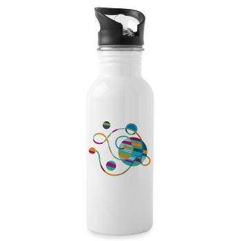 Yoga design_53 - Gourde avec paille intégrée - blanc - Droite