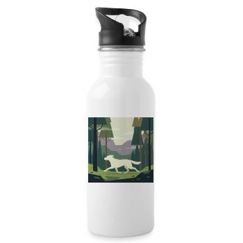 Free Spirit: Can de Palleiro on the Mount - Water bottle with straw - white - Right