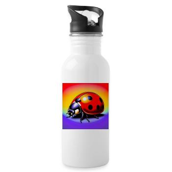 ladybird - Water bottle with straw - white - Right