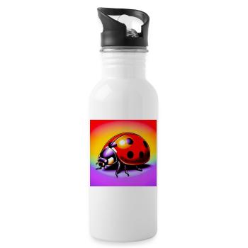 ladybird - Water bottle with straw - white - Right