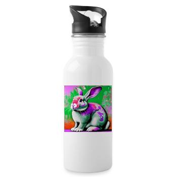 rabbit - Water bottle with straw - white - Right