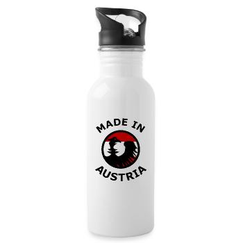 Fans from Austria - Water bottle with straw - white - Right