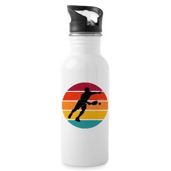 Pickleball Trainer für Pickleballspielerinnen Fans - Trinkflasche mit integriertem Trinkhalm - Weiß - Rechts