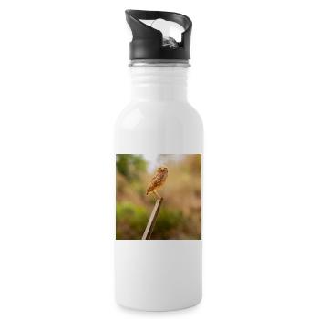c'est chouette - Gourde avec paille intégrée - blanc - Droite