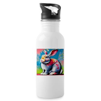 rabbit - Water bottle with straw - white - Right