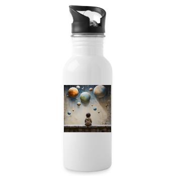 Planetary Gardens of Childhood - Water bottle with straw - white - Right