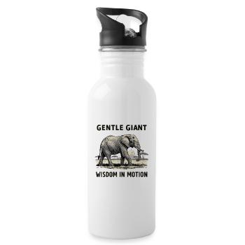Elephant - Water bottle with straw - white - Right