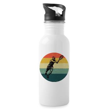 Idée cadeau pour un tennis avec tennis - Gourde avec paille intégrée - blanc - Droite