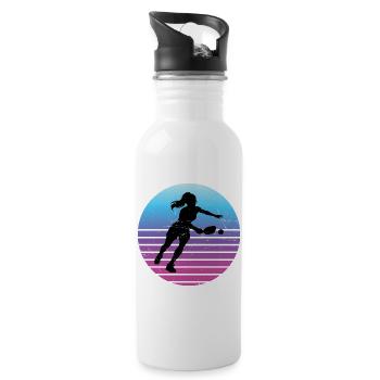 Pickleball Match Idea for Pickleball Player Fans - Water bottle with straw - white - Right