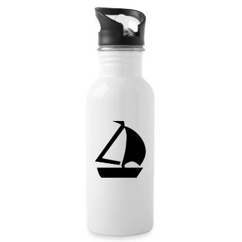 Voile - Gourde avec paille intégrée - blanc - Droite