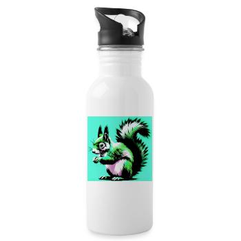 squirrel - Water bottle with straw - white - Right