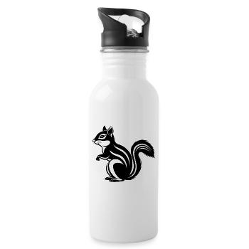 Chipmunk - Water bottle with straw - white - Right