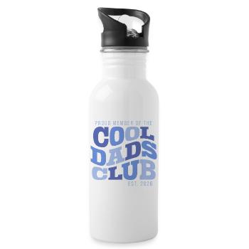 Club des papas cool - Cadeau de la fête des pères des papas - Gourde avec paille intégrée - blanc - Droite