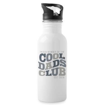 Club des Pères Cool - Cadeau Papa 2026 - Gourde avec paille intégrée - blanc - Droite