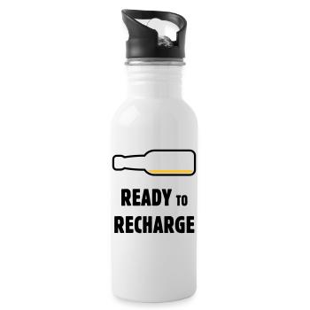 Ready To Recharge (Beer / Beer / POS 2C) - Water bottle with straw - white - Right