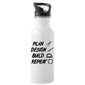 Plan Design Build Repeat - Water bottle with straw - white - Right