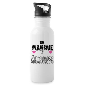  En Manque d'Amabilité - Gourde avec paille intégrée - blanc - Droite